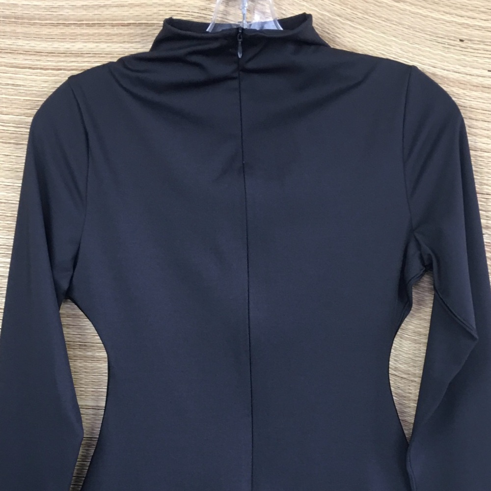 SKIMS All In One Long Sleeve Mid Thigh Onesie Romper In Onyx Size M - Picture 8 of 12